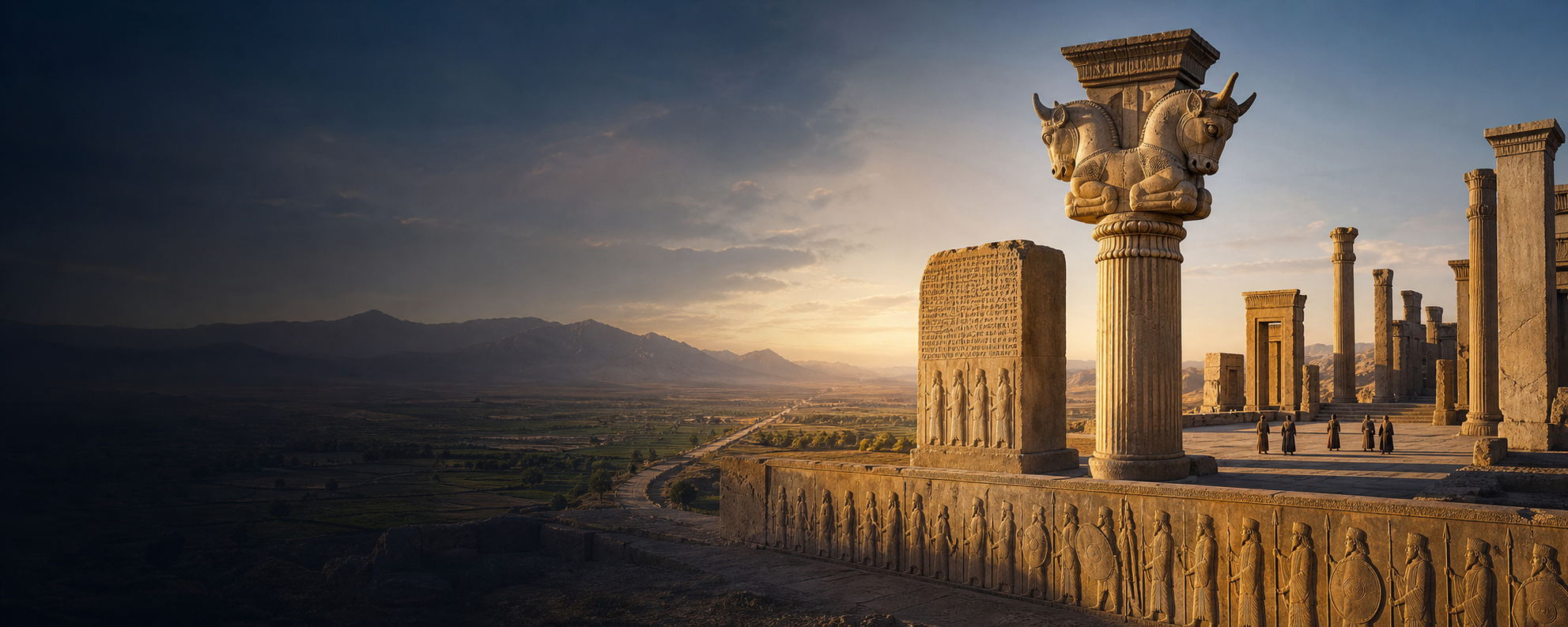 Stylised view of Persepolis columns