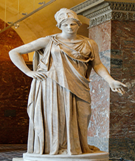 Stylised portrait of Athena
