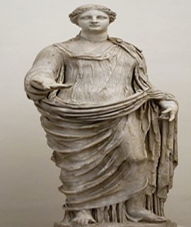 Stylised portrait of Demeter