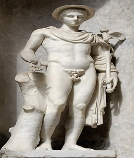 Stylised portrait of Hermes