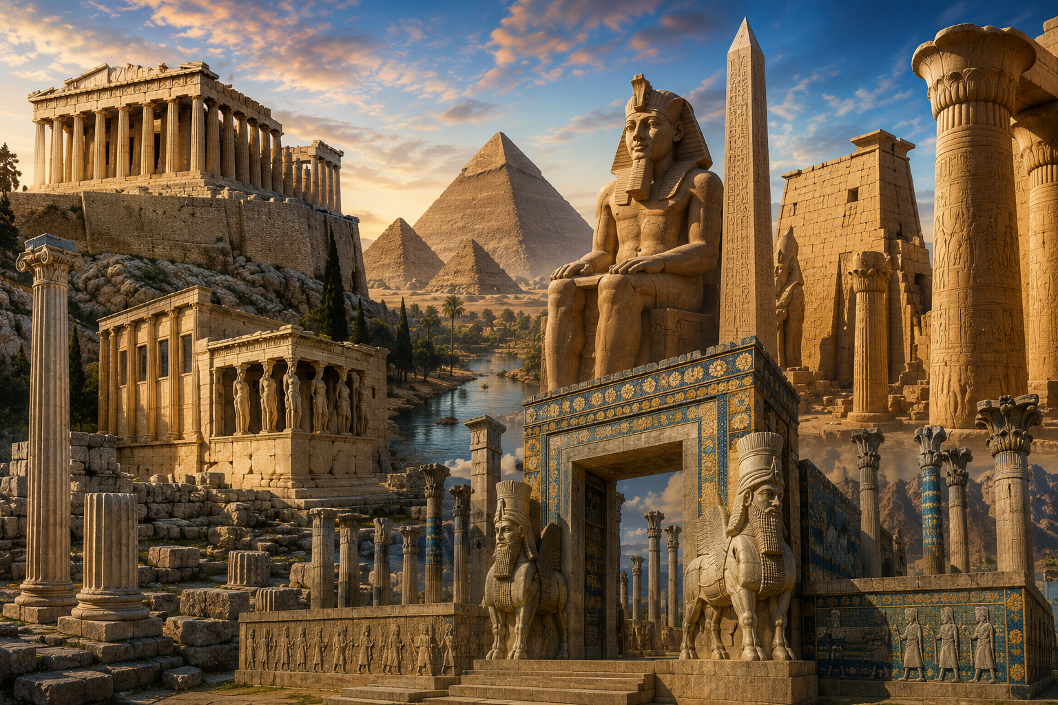 Ancient temples and monumental architecture